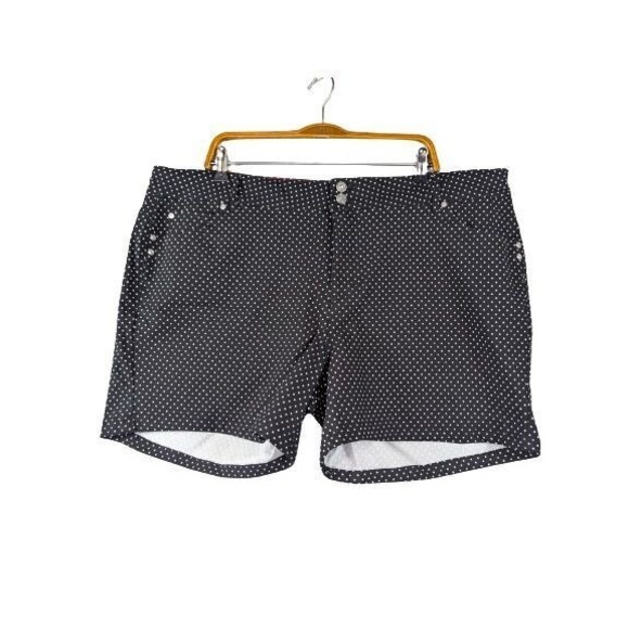 Sabrina Lauren Shorts Womens 24W Black Polka Dots Ultra Solf Stretch Perfect Fit - Picture 1 of 11